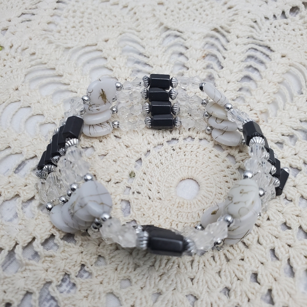 Hematite Wrap Bracelet Necklace